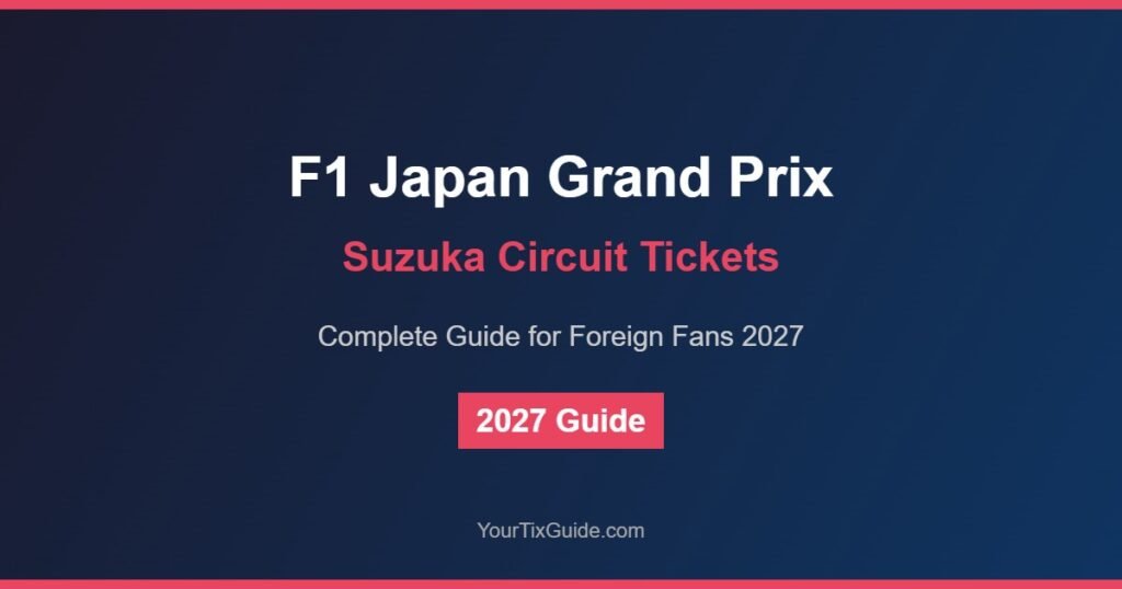 How to buy F1 Japan Grand Prix tickets as a foreigner